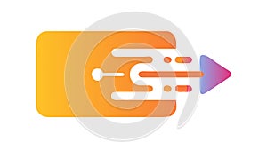 Efficient Data Flow into a Digital Device, vector design Generative AI