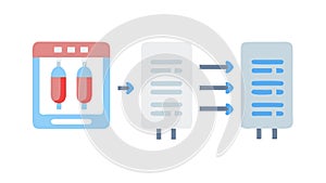 Efficient data flow between digital documents, symbolizing streamlined information management. vector design Generative AI