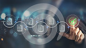 Streamlined digital workflow: Document processing meets final approval.