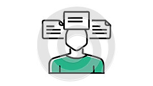 Efficient Document Processing Management Icon, vector design Generative AI