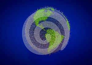 Efficient Energy Globe Map for save the world environment