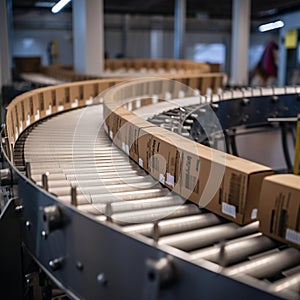 Efficient Factory Operations: Conveyor Belt in Action