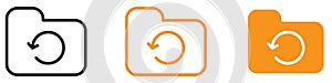 Efficient Folder Sync Icon for Cloud Storage and Data Backup Graphics Ideal for Representing Synchronization and File Management