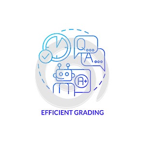 Efficient grading in AI education concept icon