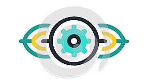 Efficient Industrial Process Vector, Workflow Optimization Graphic, vector design Generative AI