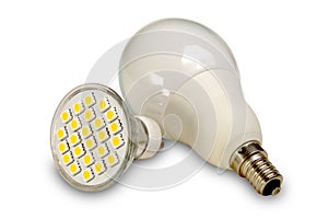 Efficient light sources on white