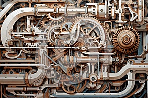 Efficient Mechanical machine intricate. Generate Ai