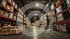 Efficient Packing Stations in Warehouse - AI Generated