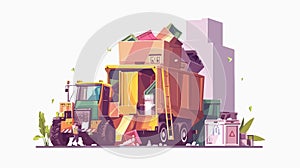 Efficient Smart Waste Collection Abstract Concept Vector Illustration