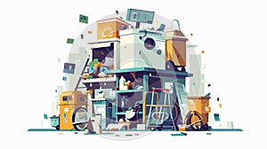 Efficient Smart Waste Collection Abstract Concept Vector Illustration