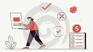 Efficient Task Completion and Project Management, vector design Generative AI