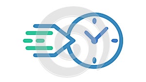Efficient Time Flow Icon Vector, vector design Generative AI