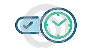 Efficient Time Management Completion Icon, vector design Generative AI