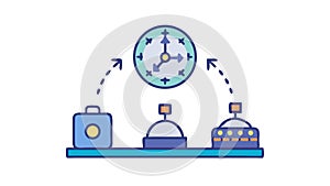 Efficient Time Management and Productivity, Business Scheduling, Workflow Optimization, vector design Generative AI