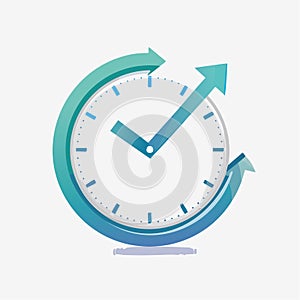 Efficient Time Management and Progress Clock Icon