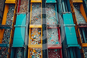 Efficient Waste Management Facility: Sorting for Recycling.