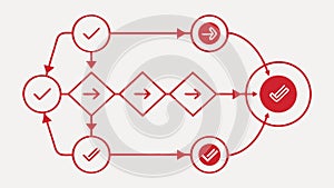 Efficient Workflow Process Completion Flowchart, vector design Generative AI