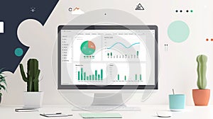 Efficient workspace dynamic charts, graphs, team collaboration mid journey visualization