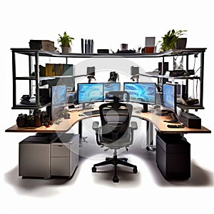 efficient workstations with ergonomic chairs adjustable desks n photo