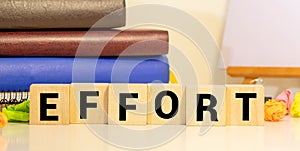 EFFORT word made with building blocks