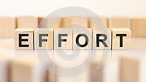 EFFORT word made with building blocks, concept