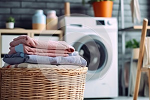 Effortless Cleanliness Organized Laundry with Modern Washing Machine