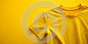 Effortless Yellow TShirt Mockup A Versatile Design Tool for Summer Fashion Branding and PrintOnDemand Businesses photo