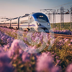 Effortlessly cruising at incredible speeds, high-speed bullet trains are changing the way we travel.generative ai