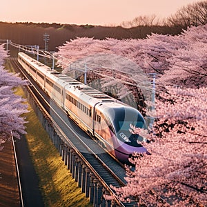 Effortlessly cruising at incredible speeds, high-speed bullet trains are changing the way we travel.generative ai