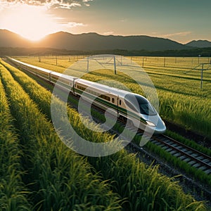 Effortlessly cruising at incredible speeds, high-speed bullet trains are changing the way we travel.generative ai