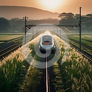 Effortlessly cruising at incredible speeds, high-speed bullet trains are changing the way we travel.generative ai