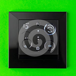 Smart Climate Control Panel on Green Screen