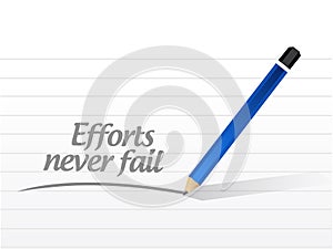 Efforts never fail message illustration