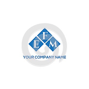 EFM letter logo design on BLACK background. EFM creative initials letter logo concept. EFM letter design