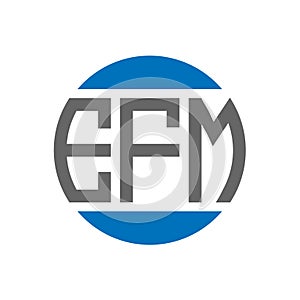 EFM letter logo design on white background. EFM creative initials circle logo concept. EFM letter design