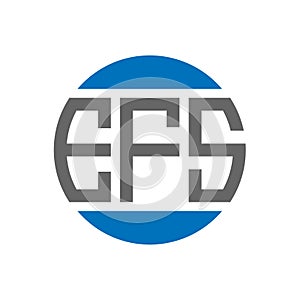 EFS letter logo design on white background. EFS creative initials circle logo concept. EFS letter design photo