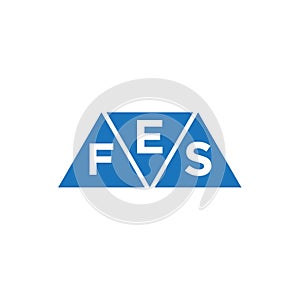 EFS triangle shape logo design on white background. EFS creative initials letter logo concept photo