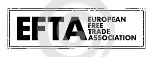 EFTA European Free Trade Association - regional trade organization and free trade area consisting of four European states: Iceland