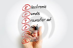 EFTPOS - Electronic Funds Transfer at Point of Sale acronym, business concept background