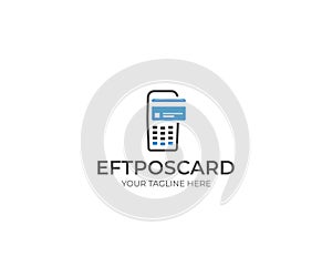 Eftpos Machine and Card Logo Template. Contactless Payment
