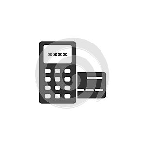 Eftpos terminal payment vector icon. Payment pdq terminal icon.