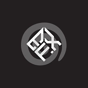 EFX letter logo design on black background. EFX creative initials letter logo concept. EFX letter design