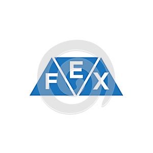 EFX triangle shape logo design on white background. EFX creative initials letter logo concept
