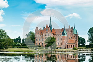 Egeskov castle on Funen island in Denmark