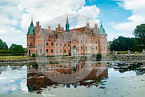 Egeskov castle on Funen island in Denmark