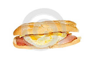 Egg bacon baguette