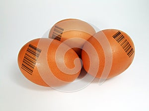 Egg with barcode