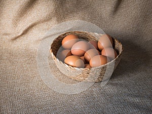 Egg in basket