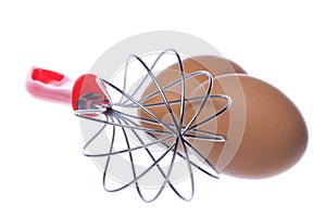 Egg Beater and Eggs Isolated