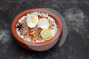 Egg Biryani , Anda biryani Indian anda rice with Basmati rice Hyderabad India